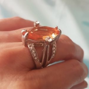 New Orange stone ring